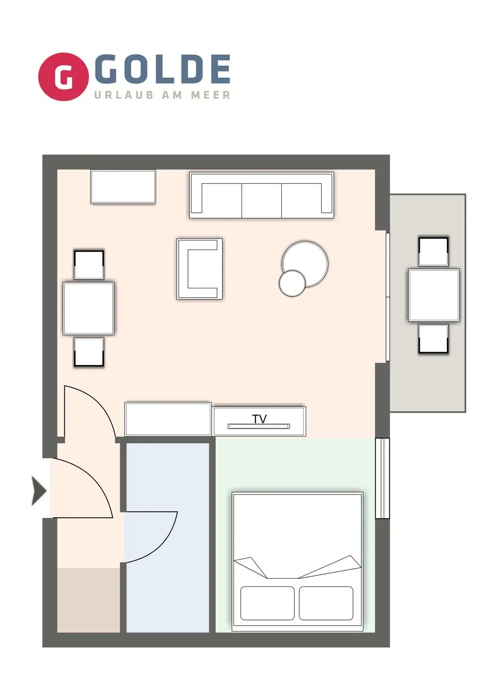 Apartmenthaus Deichbude Apartmenthaus Deichbude Deichkieker - 5 SPO Ording - Grundriss