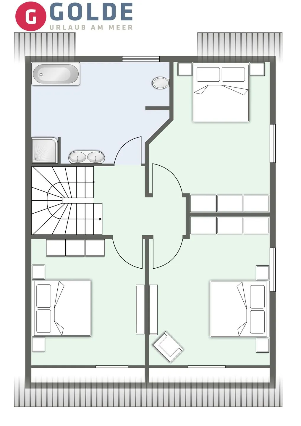 Ferienhaus Huus Wittdün Ferienhaus Huus Wittdün SPO Dorf - Grundriss