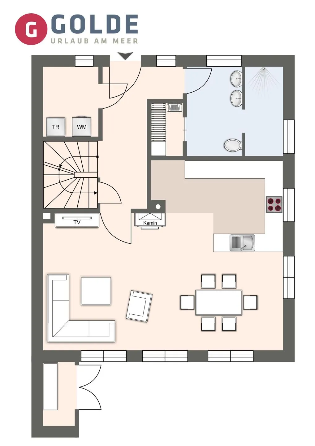 Reetdachhaus Taschenkrebs Reetdachhaus Taschenkrebs SPO Bad - Grundriss