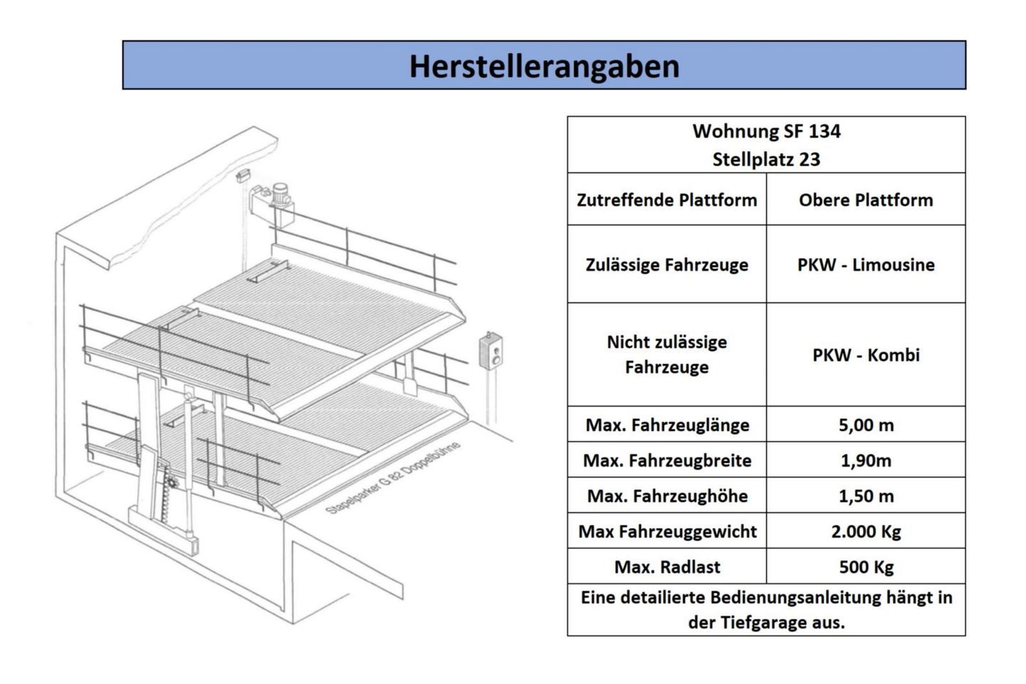 Seehof Seehof 134 Usedom - Tiefgaragenplatz