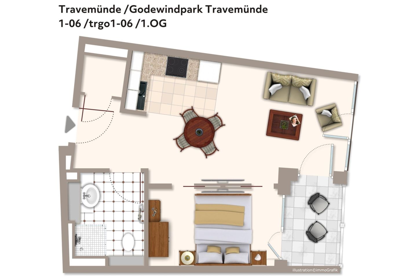 Godewindpark Travemünde Godewindpark Travemünde 1-06 Travemünde - Grundriss (Angaben ohne Gewähr)