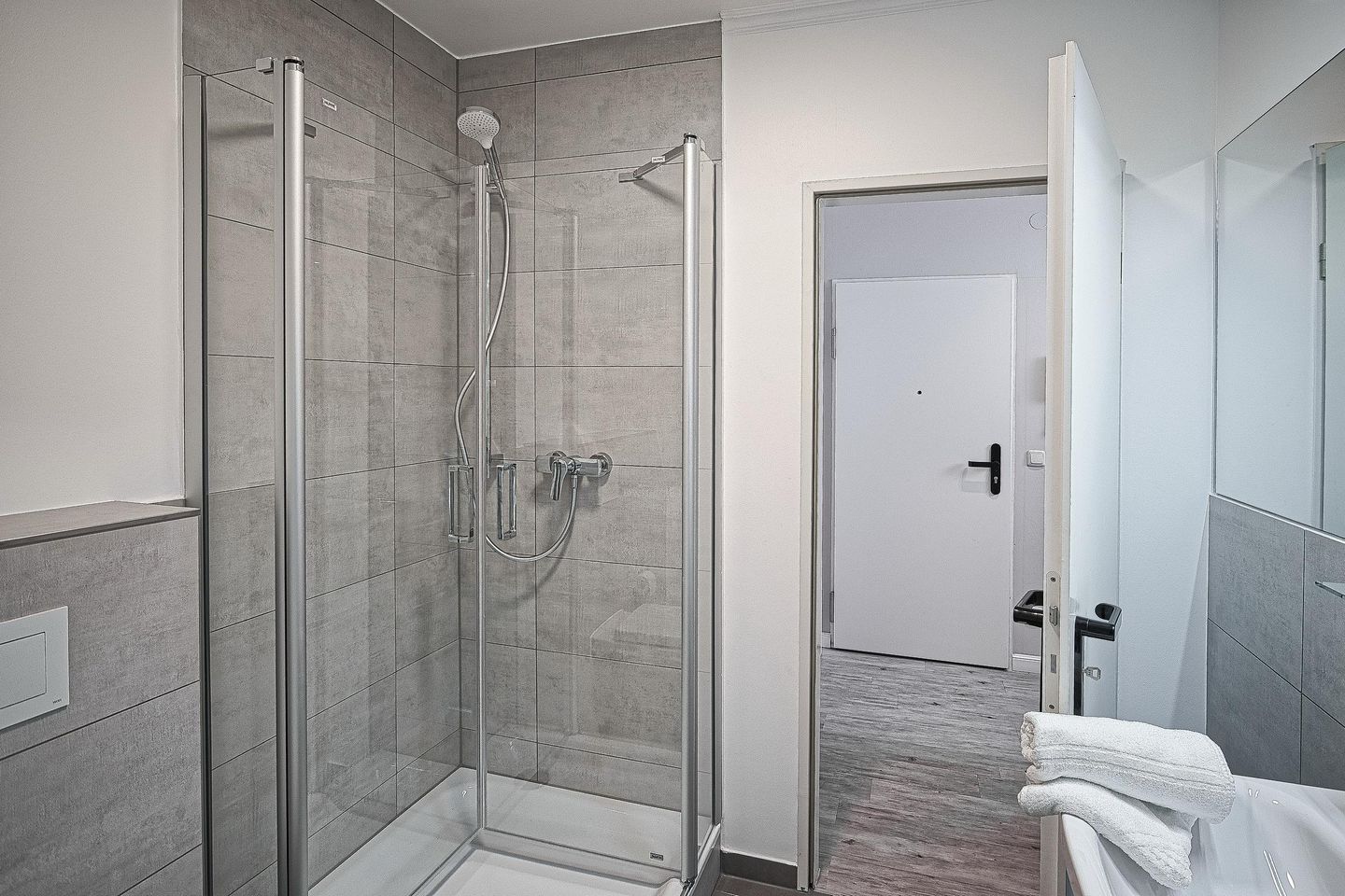 Ferienwohnanlage Seebachpark Seebachpark Boltenhagen - Badezimmer mit Dusche