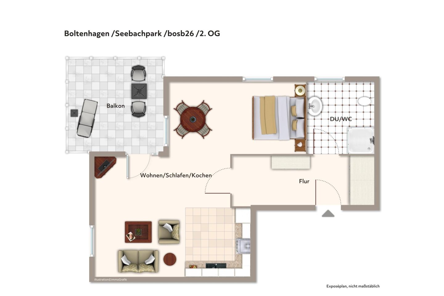 Ferienwohnanlage Seebachpark Seebachpark Boltenhagen - Grundriss (Angaben ohne Gewähr)