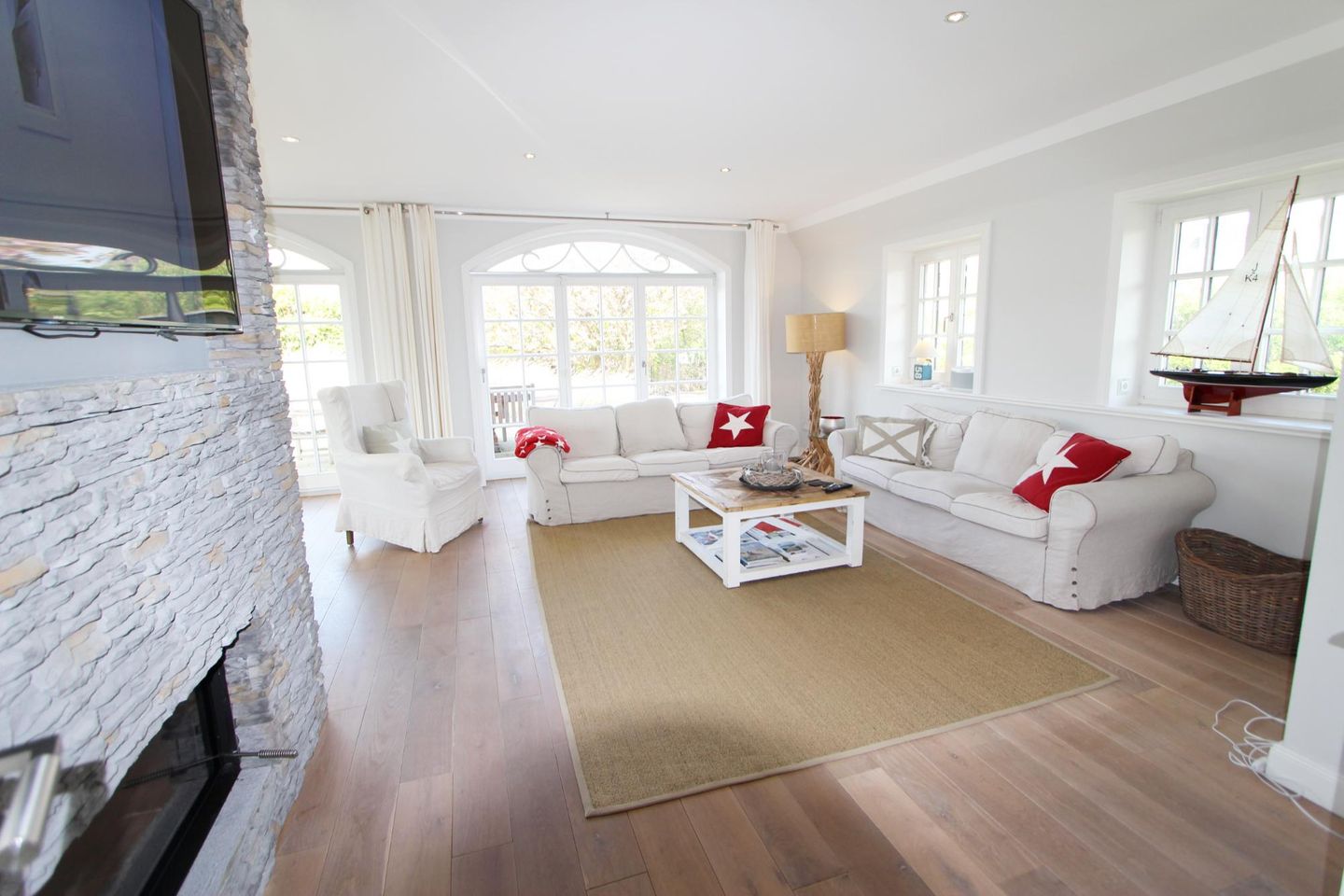  Horsa Hüs - Westerlandstr. 22  B Wenningstedt - Wohnzimmer