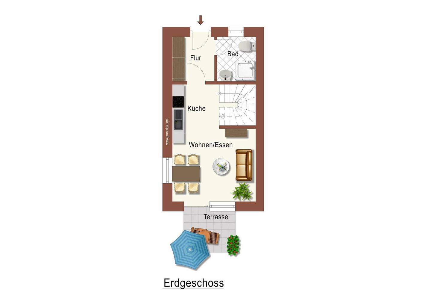  Ferienhaus "Find's Huus" Krabbenpadd 9 Carolinensiel - Grundriss