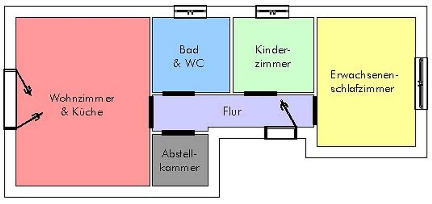Am Gästegarten Gästegarten Wohnung Seestern Werdum - Grundriss
