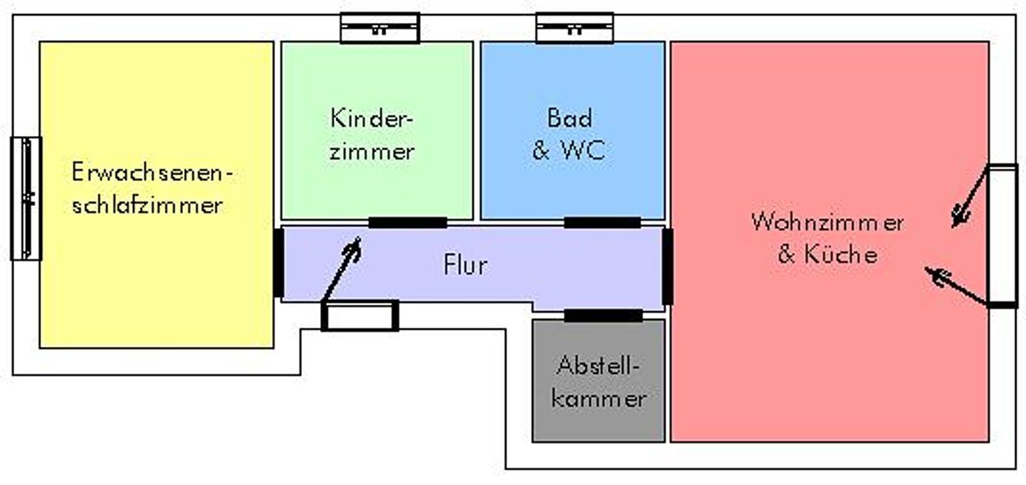 Am Gästegarten Gästegarten Wohnung 4B/4 Nordseemöwe Werdum - Grundriss