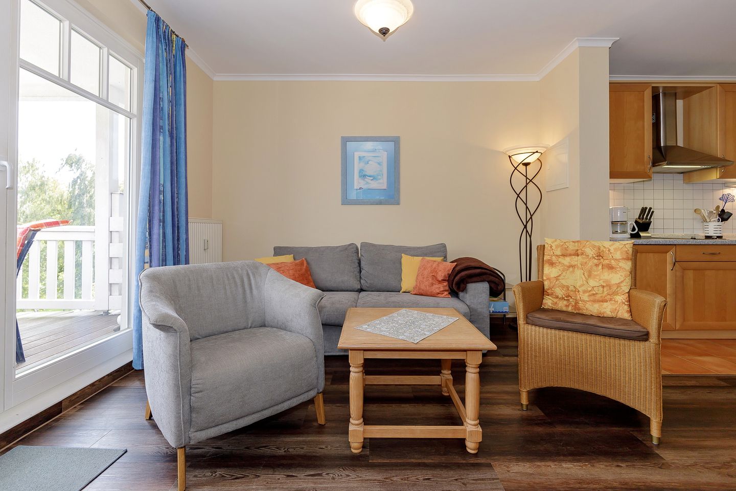 Meeresblick Meeresblick 302 Kühlungsborn - Wohn-Essbereich mit Couch