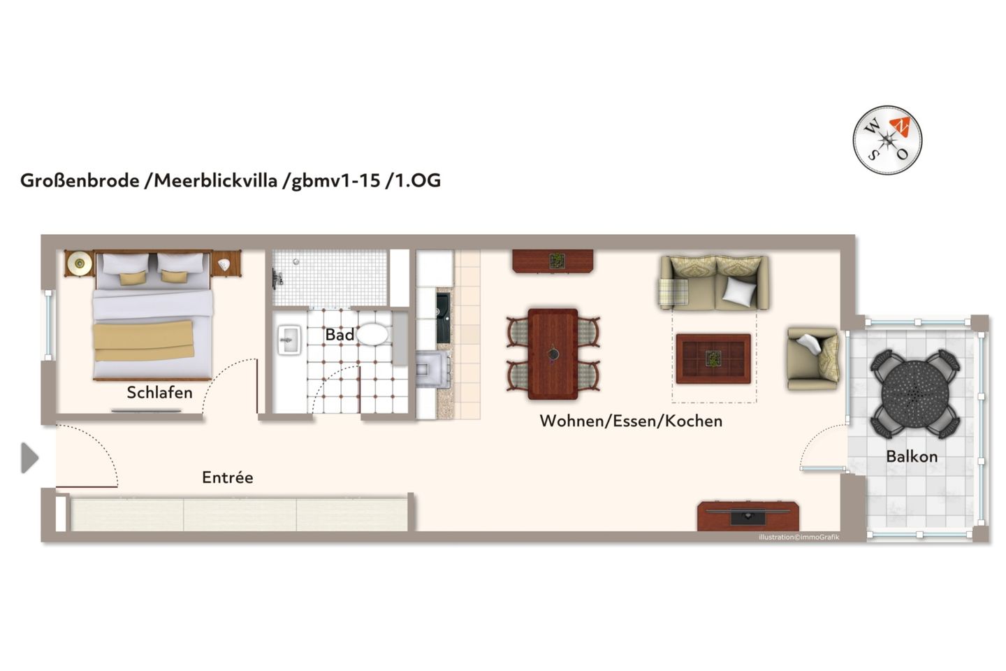 Apartmentanlage Meerblickvilla Apartmentanlage Meerblickvilla 1-15 Großenbrode - Grundriss (Angaben ohne Gewähr)