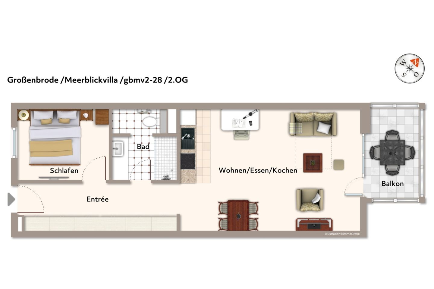 Apartmentanlage Meerblickvilla Apartmentanlage Meerblickvilla 2-28 Großenbrode - Grundriss (Angaben ohne Gewähr)