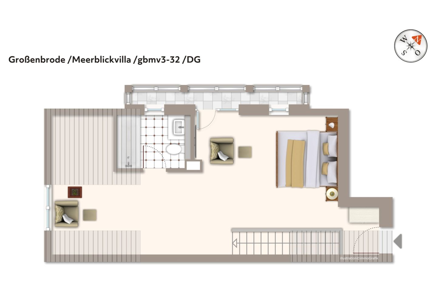 Apartmentanlage Meerblickvilla Apartmentanlage Meerblickvilla 3-32 Großenbrode - Grundriss (Angaben ohne Gewähr)