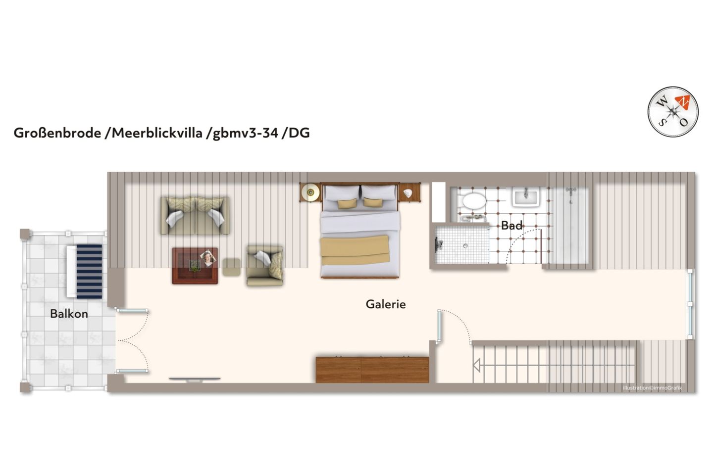 Apartmentanlage Meerblickvilla Apartmentanlage Meerblickvilla 3-34 Großenbrode - Grundriss (Angaben ohne Gewähr)
