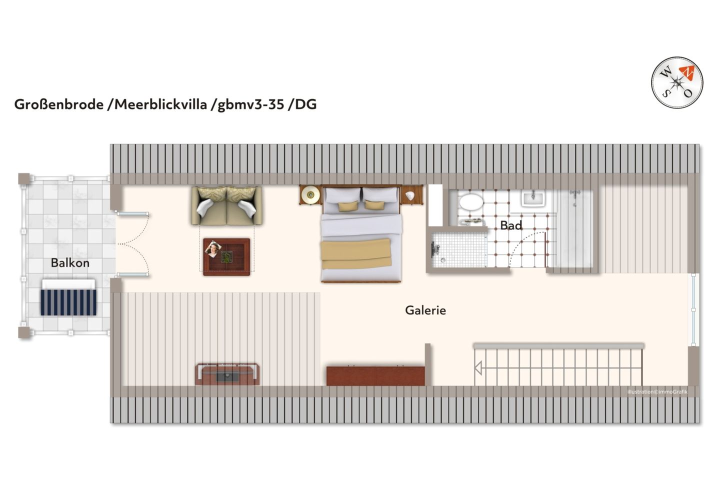 Apartmentanlage Meerblickvilla Apartmentanlage Meerblickvilla 3-35 Großenbrode - Grundriss (Angaben ohne Gewähr)