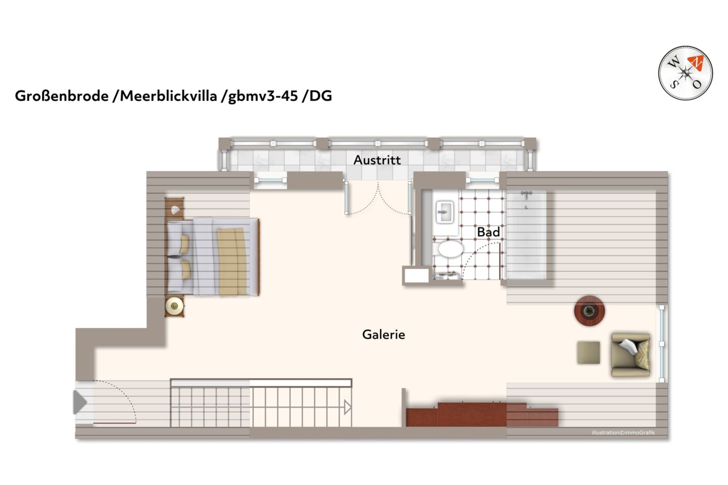 Apartmentanlage Meerblickvilla Apartmentanlage Meerblickvilla 3-45 Großenbrode - Grundriss (Angaben ohne Gewähr)