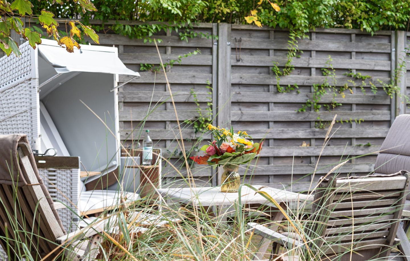  Haus Sonnenstrahl Whg. 3 Strandhaus Westerland - Terrasse