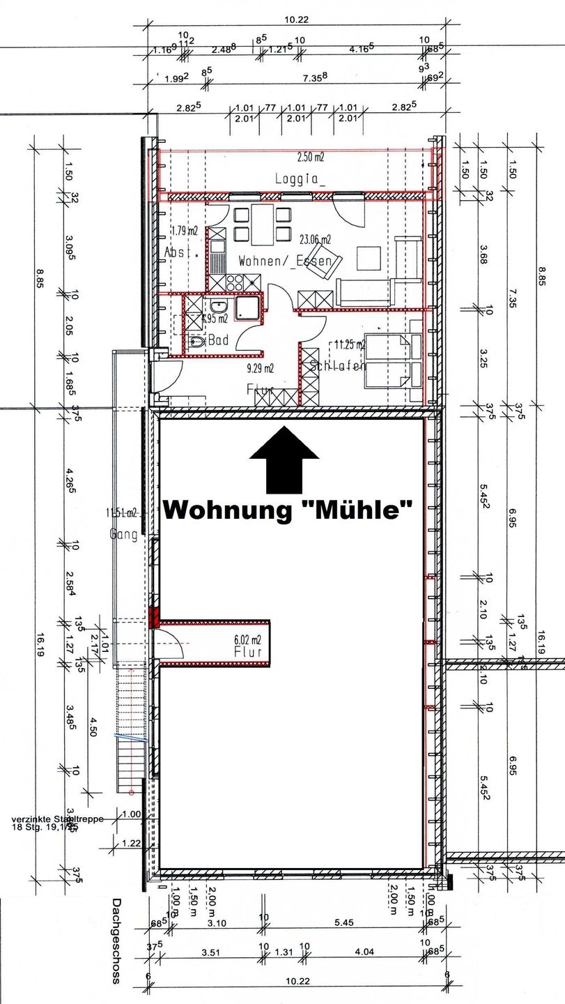  Ferienwohnung Mühle Carolinensiel - Grundriss
