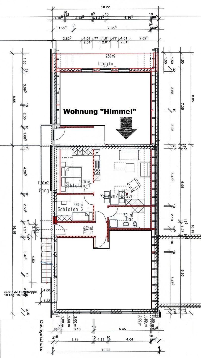  Ferienwohnung Himmel Carolinensiel - Grundriss
