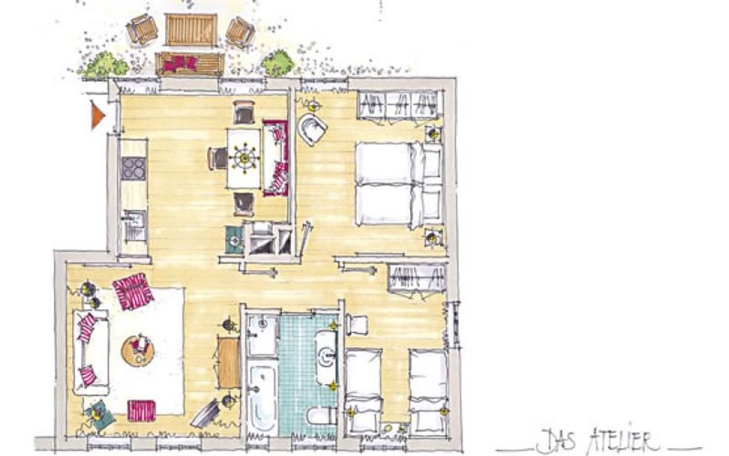 Weidemannhaus Wohnung 2 "Atelier" Keitum - Grundriss