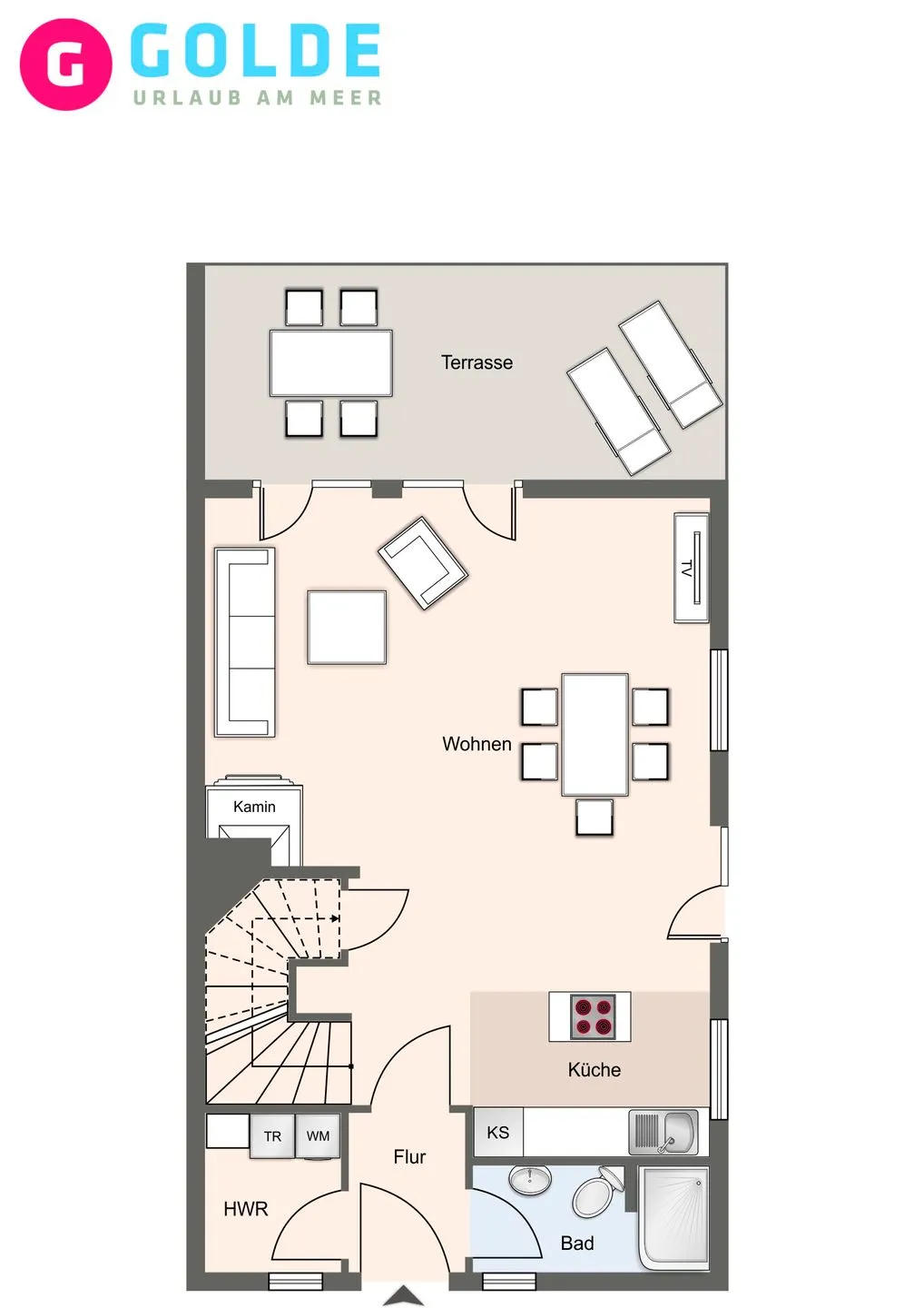 Reetdachhaus Seaside Reetdachhaus Seaside SPO Boehl - Grundriss
