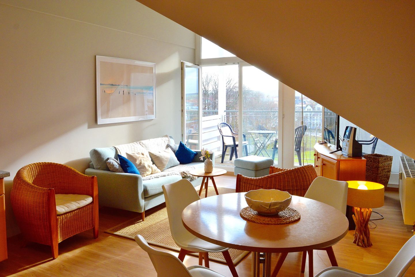 Meeresblick Meeresblick 506 Kühlungsborn - Wohn-/Essbereich mit Esstisch