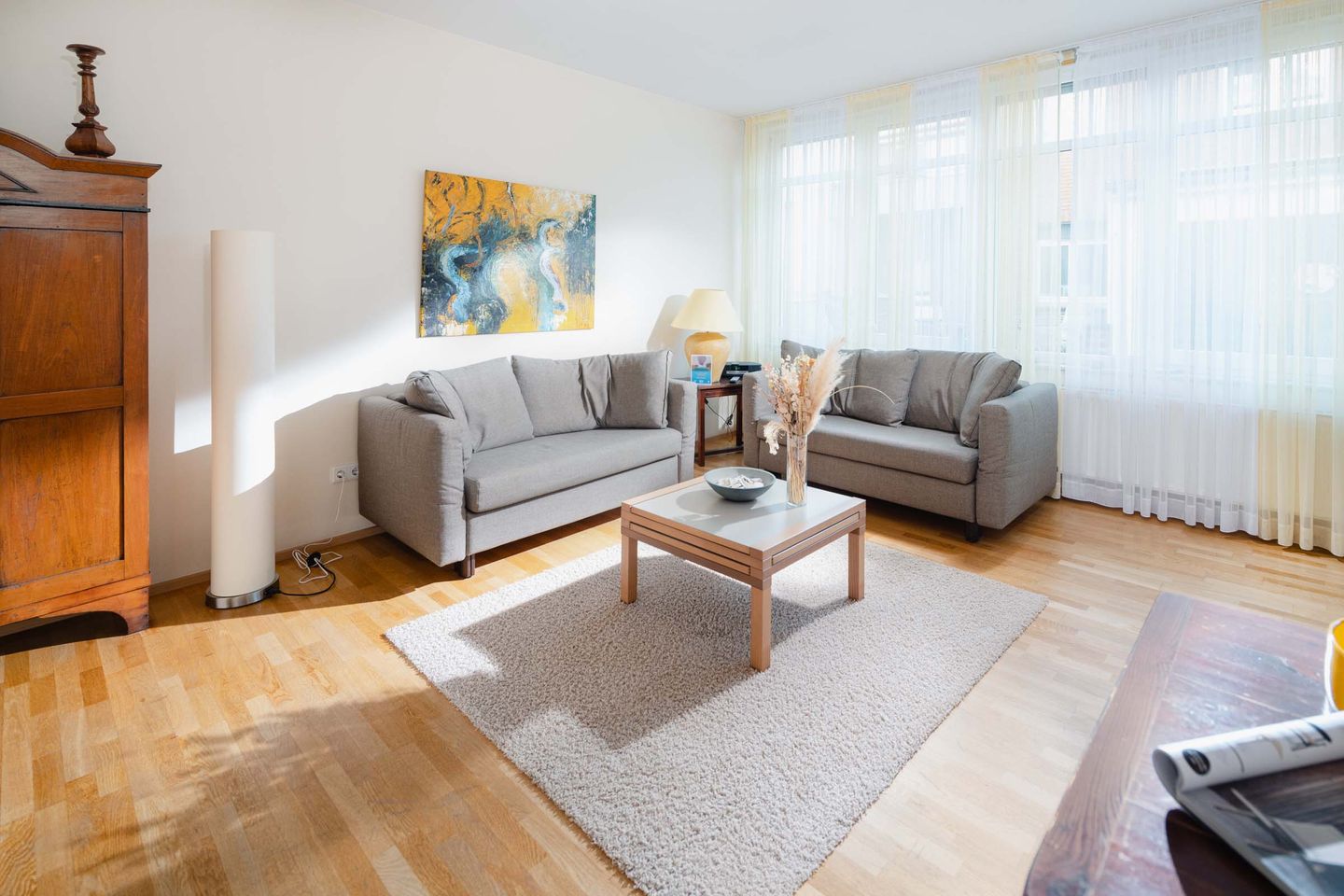  Wanderdüne Norderney - die insellotsen Norderney / Fewo Wanderdüne - Wohnzimmer mit Schlafsofa (Platz für 1 Kind)