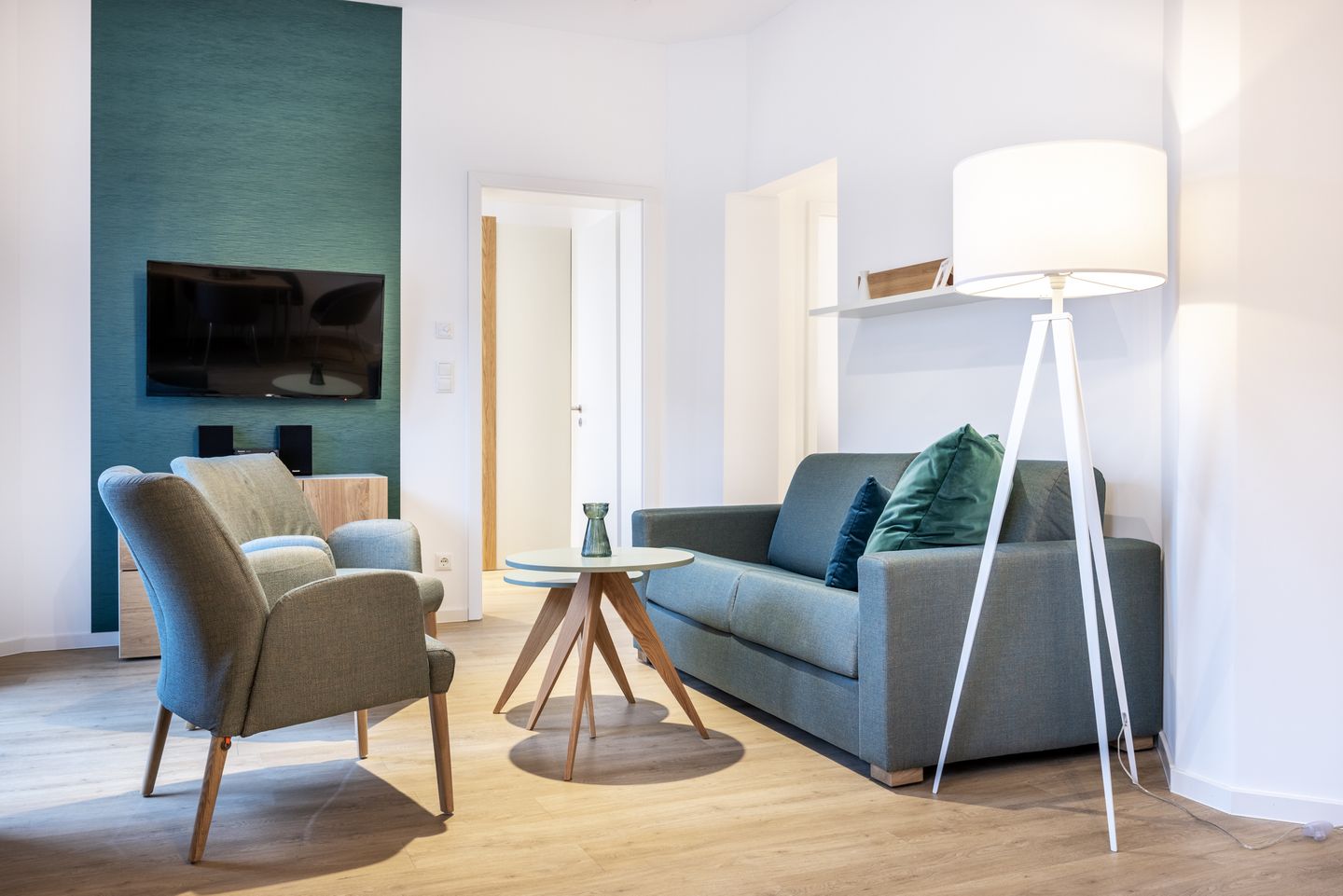 Krusespeicher Krusespeicher 3-47 Wismar - Wohnbereich mit Flatscreen-TV