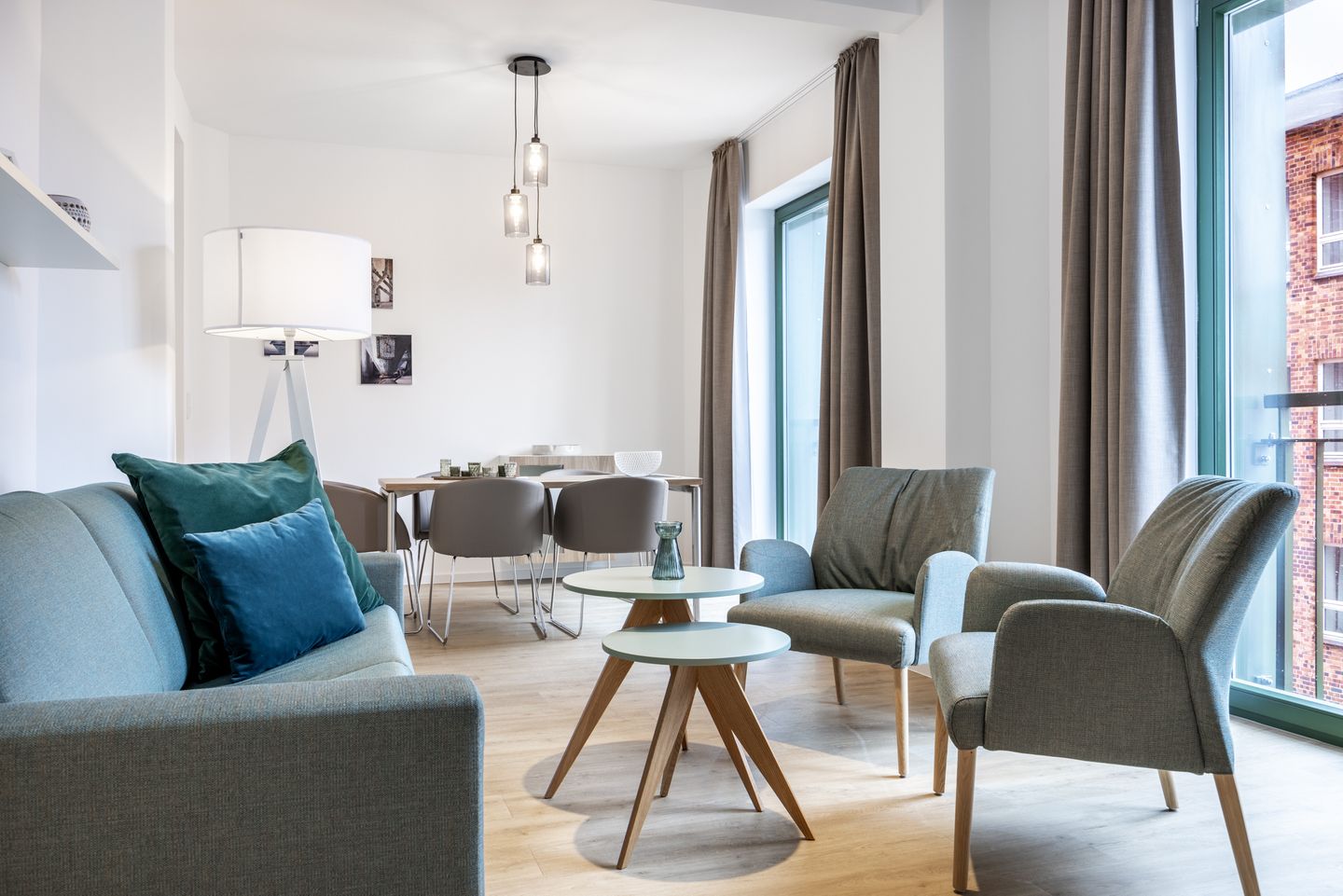 Krusespeicher Krusespeicher 3-47 Wismar - Wohn-/Essbereich mit Sitzgelegenheit