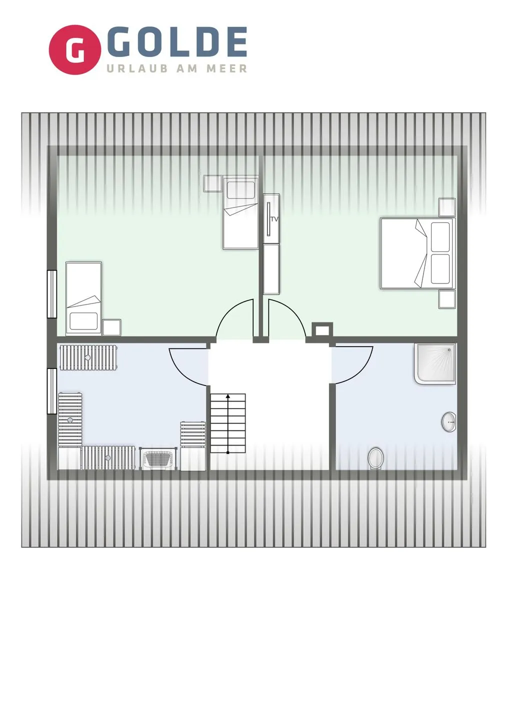 Reetdachhaus Steuerbord & Backbord Reetdachhaus Sandhus Backbord SPO Dorf - Grundriss
