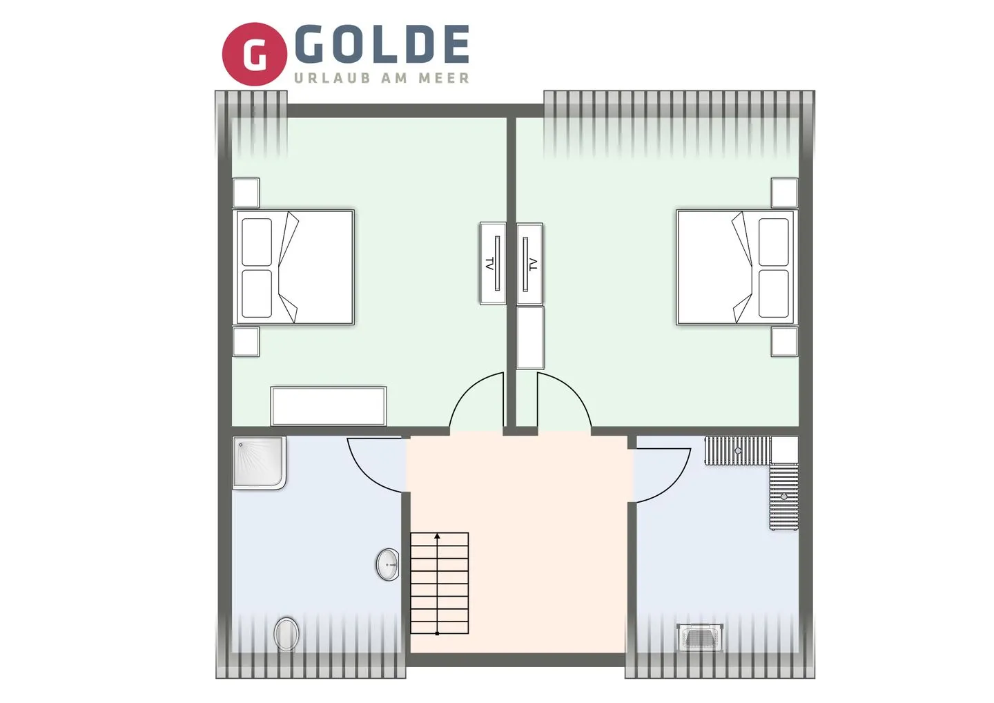 Reetdachhaus Steuerbord & Backbord Reetdachhaus Sandhus Steuerbord SPO Dorf - Grundriss
