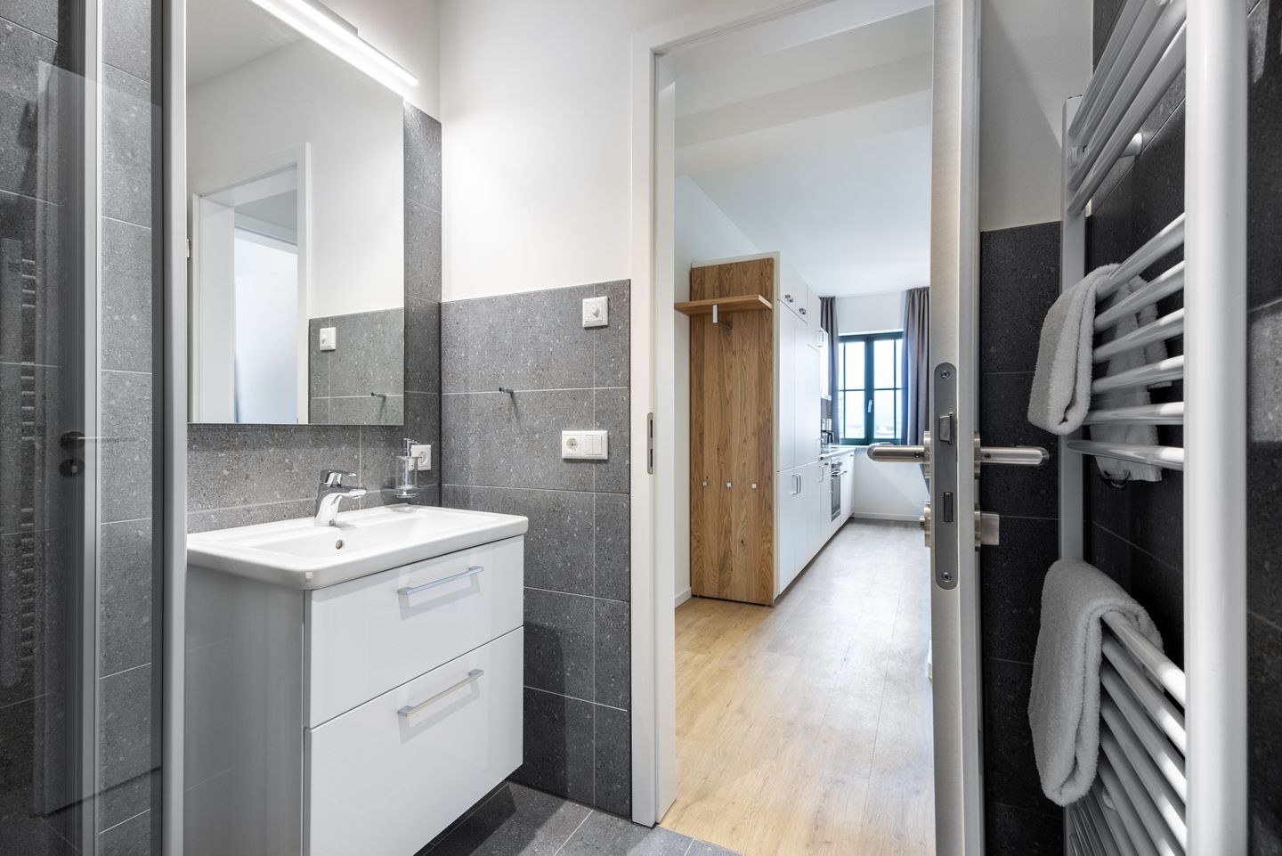 Krusespeicher Krusespeicher 4-52 Wismar - Badezimmer mit Dusche