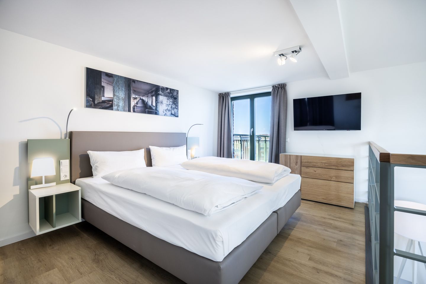 Krusespeicher Krusespeicher 6-73 Wismar - Schlafzimmer mit Doppelbett