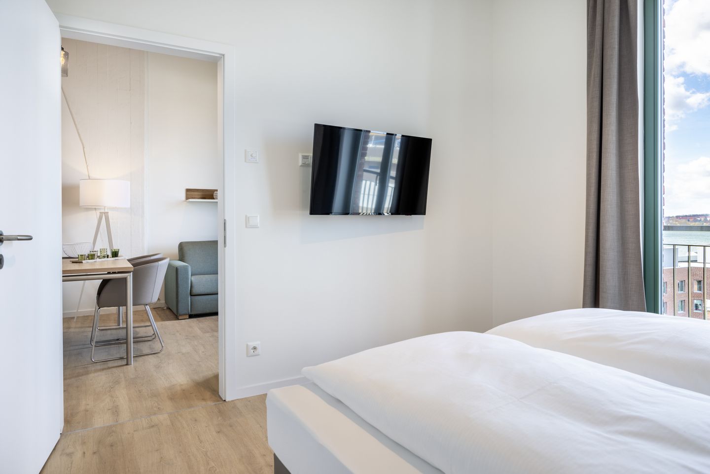 Krusespeicher Krusespeicher 6-75 Wismar - Schlafzimmer mit Doppelbett