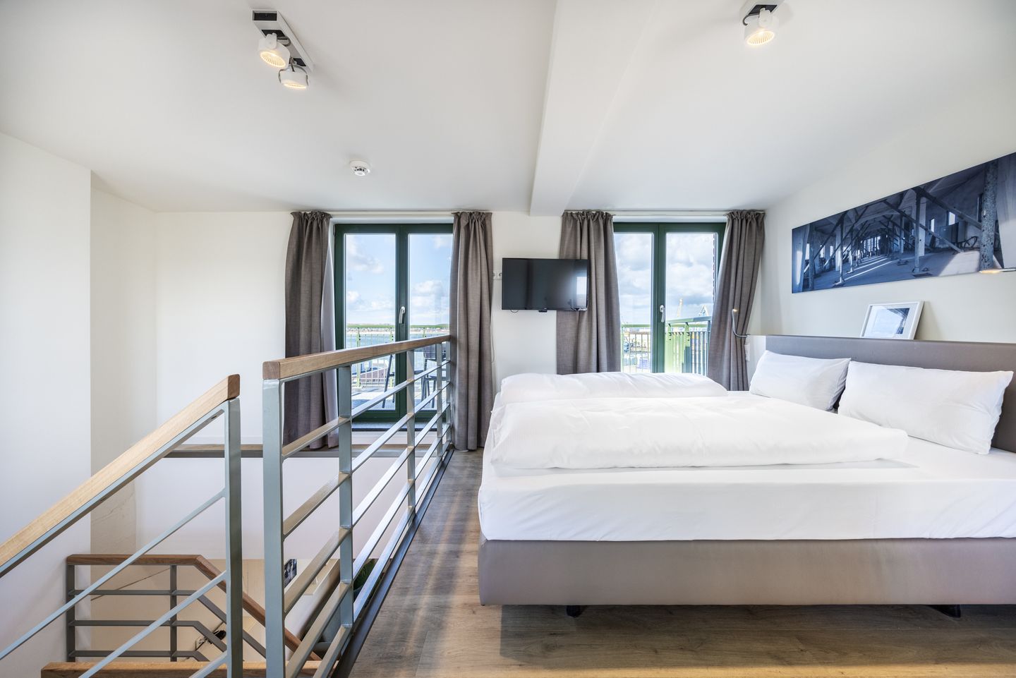 Krusespeicher Krusespeicher 6-76 Wismar - Schlafzimmer mit Doppelbett