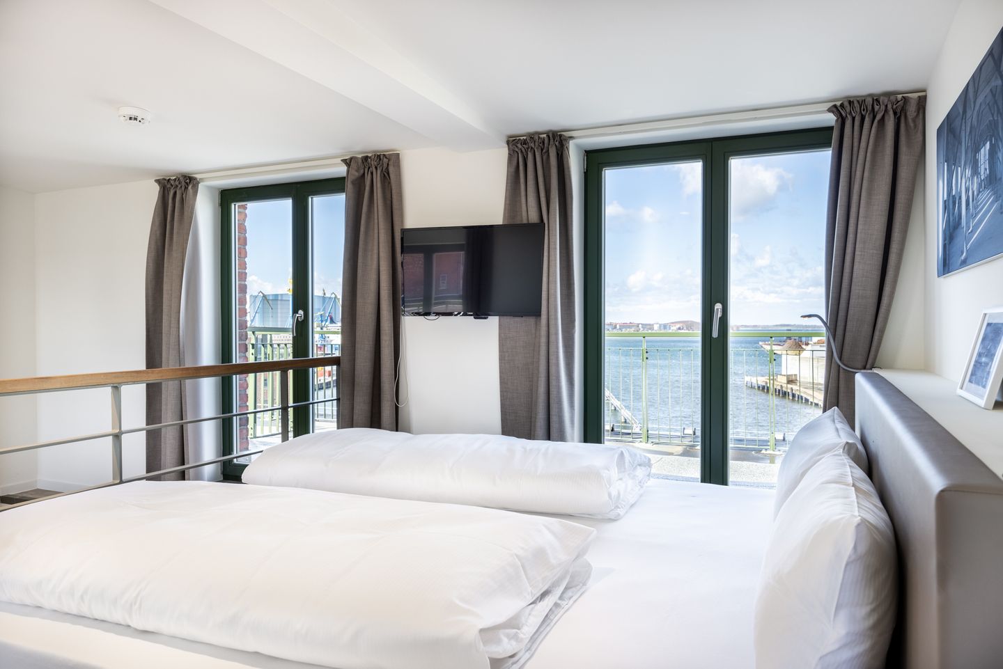 Krusespeicher Krusespeicher 6-76 Wismar - Schlafzimmer mit Doppelbett