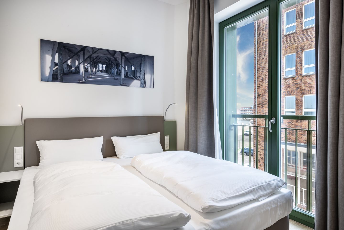 Krusespeicher Krusespeicher 2-37 Wismar - Schlafzimmer mit Doppelbett