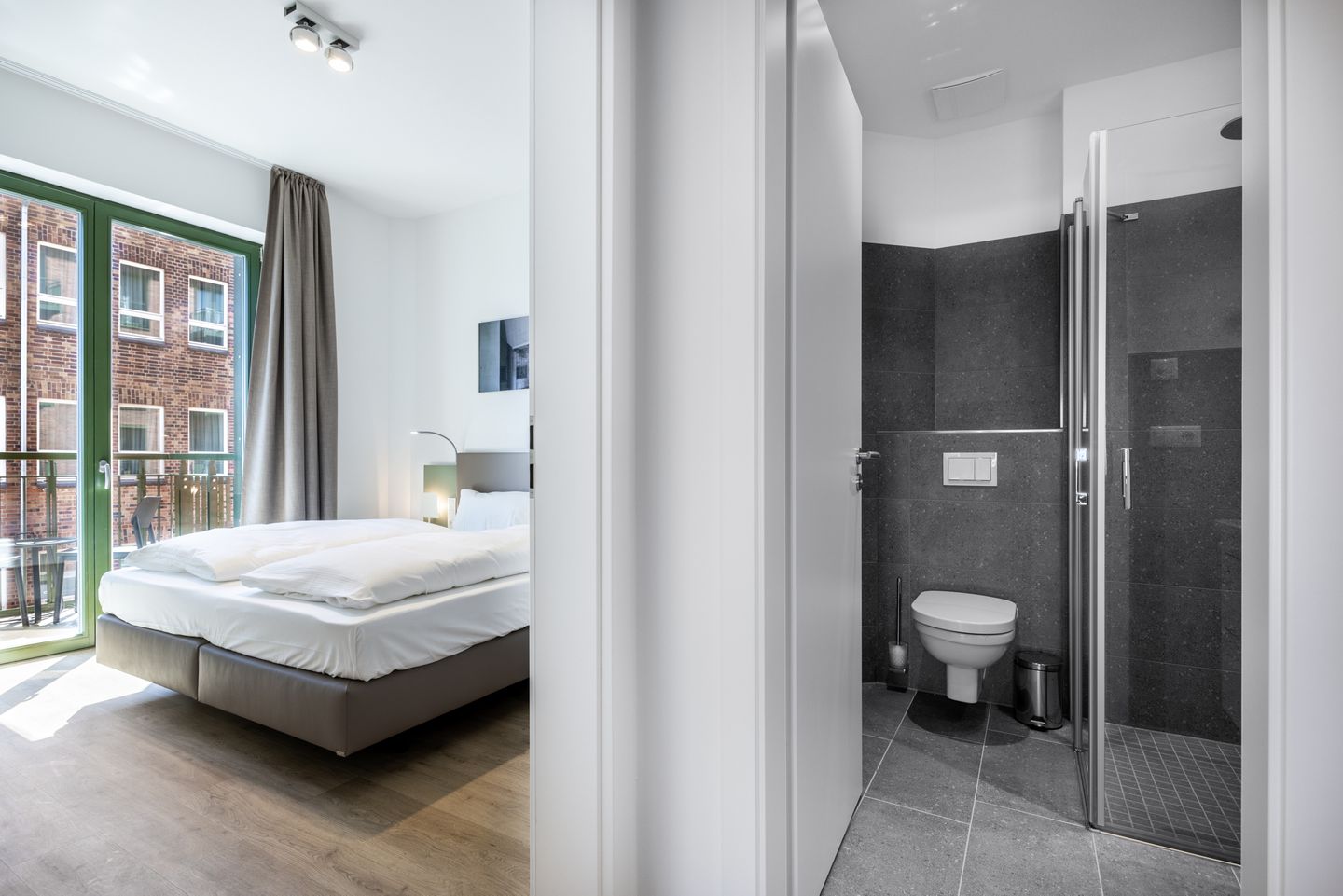 Krusespeicher Krusespeicher 3-44 Wismar - Schlafzimmer / Badezimmer