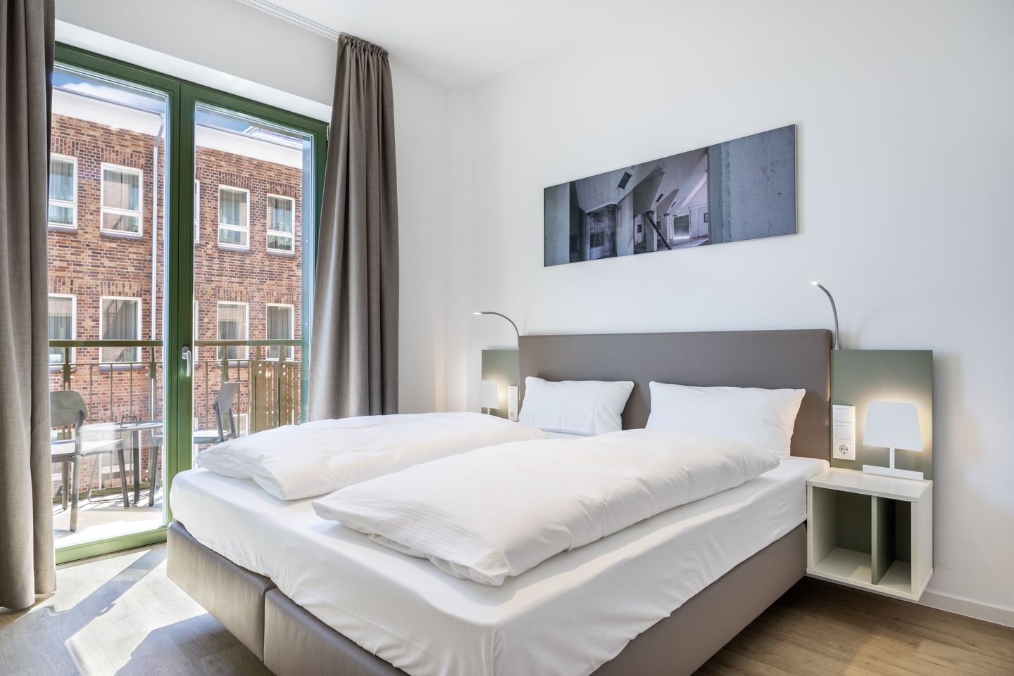 Krusespeicher Krusespeicher 3-44 Wismar - Schlafzimmer mit Doppelbett