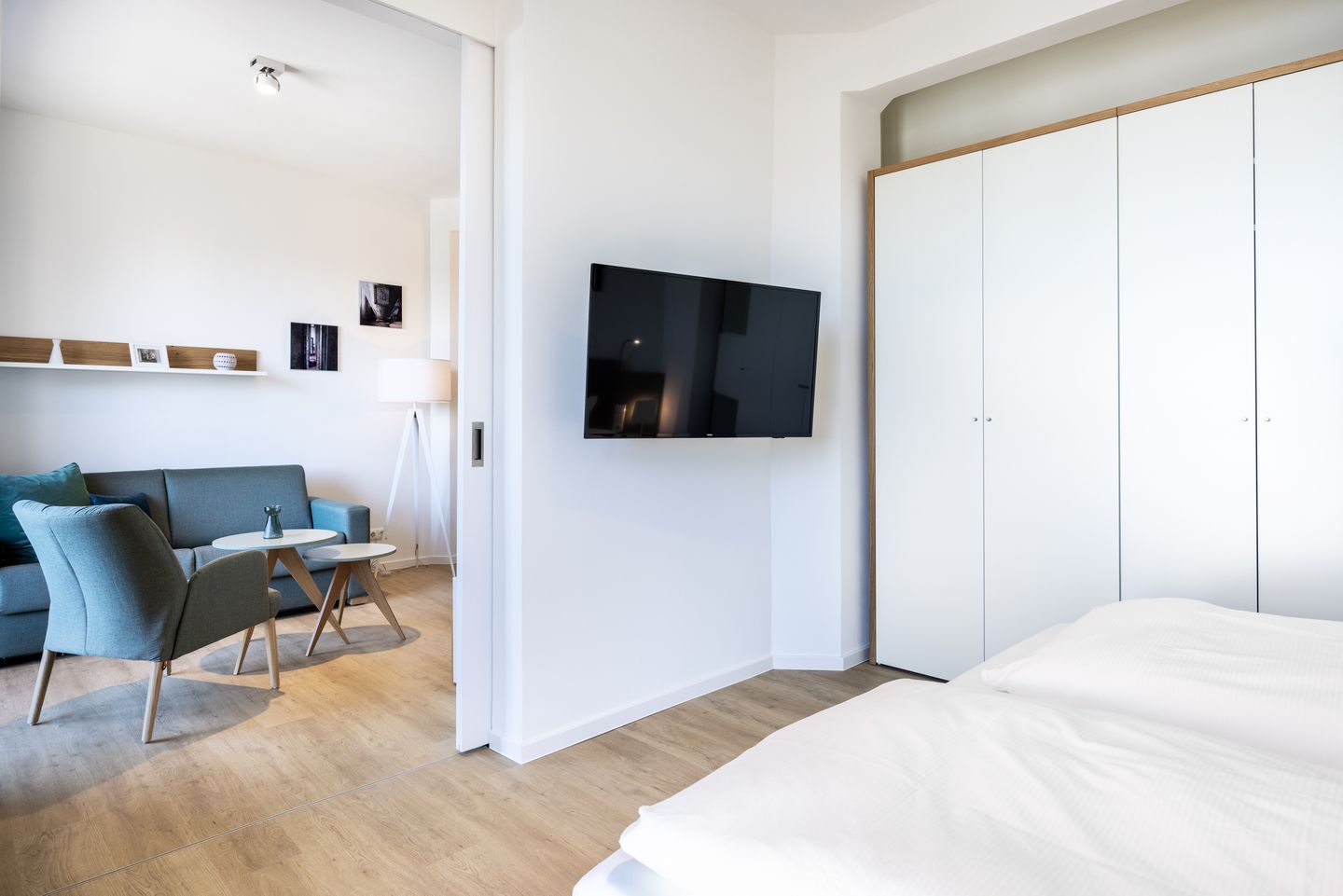 Krusespeicher Krusespeicher 4-58 Wismar - Schlafzimmer mit Doppelbett