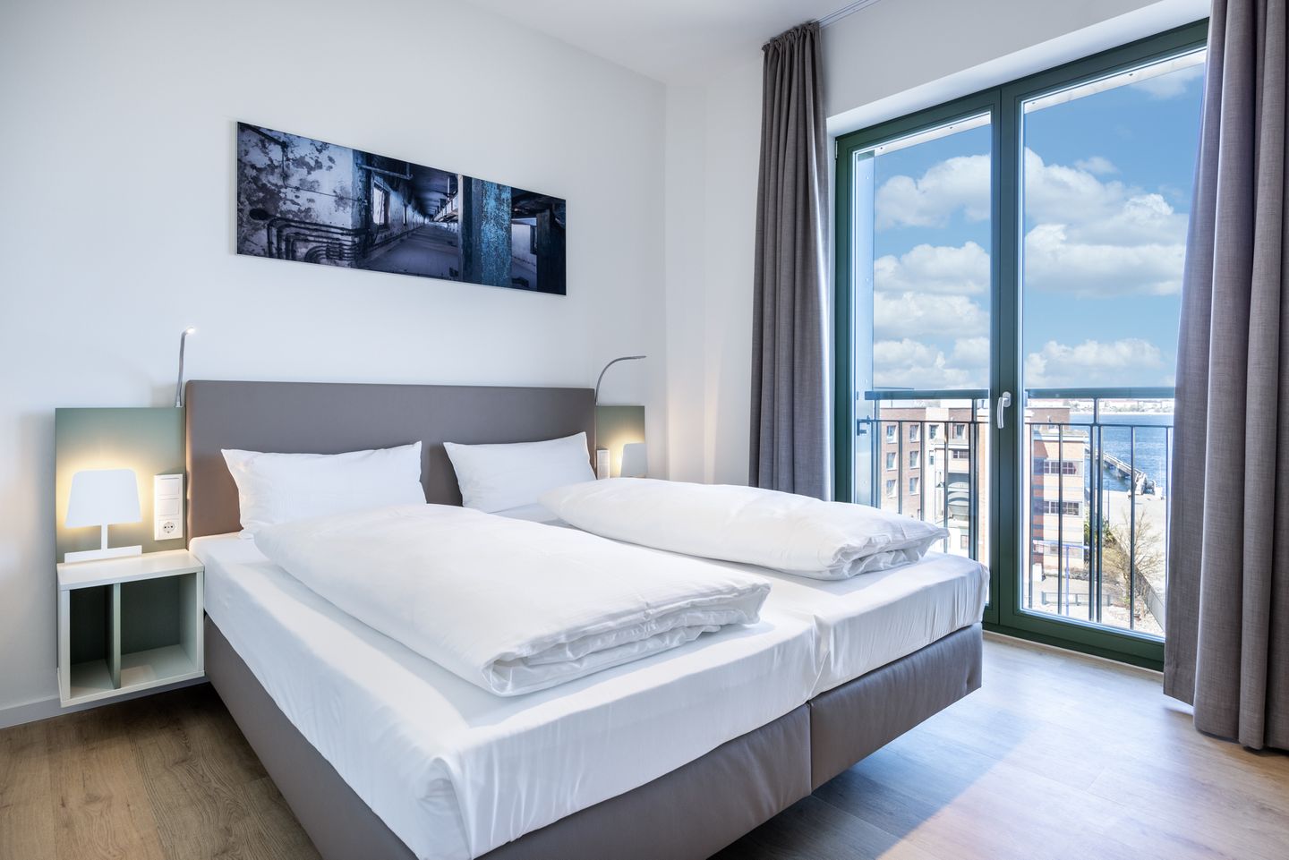 Krusespeicher Krusespeicher 4-59 Wismar - Schlafzimmer mit Doppelbett