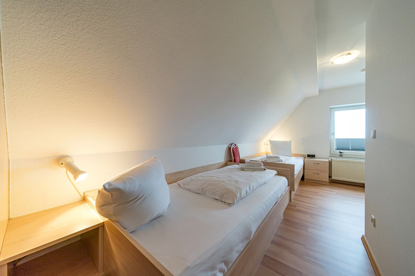 Hus Strandkieker Hus Strandkieker 08 Schillig - Schlafzimmer mit zwei Einzelbetten