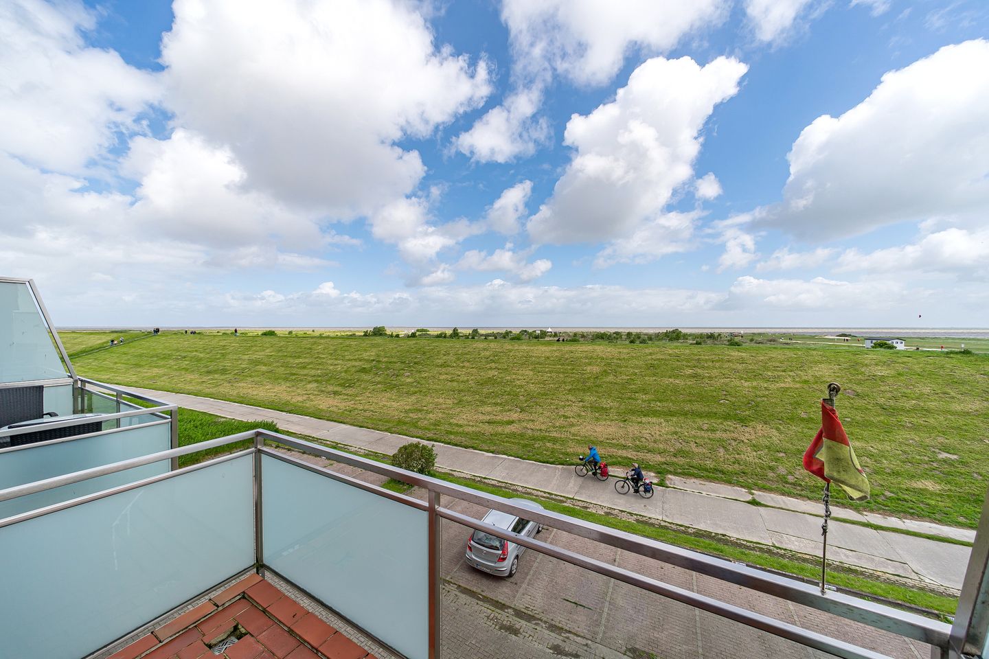Hus Strandkieker Hus Strandkieker 08 Schillig - Balkon mit Ausblick