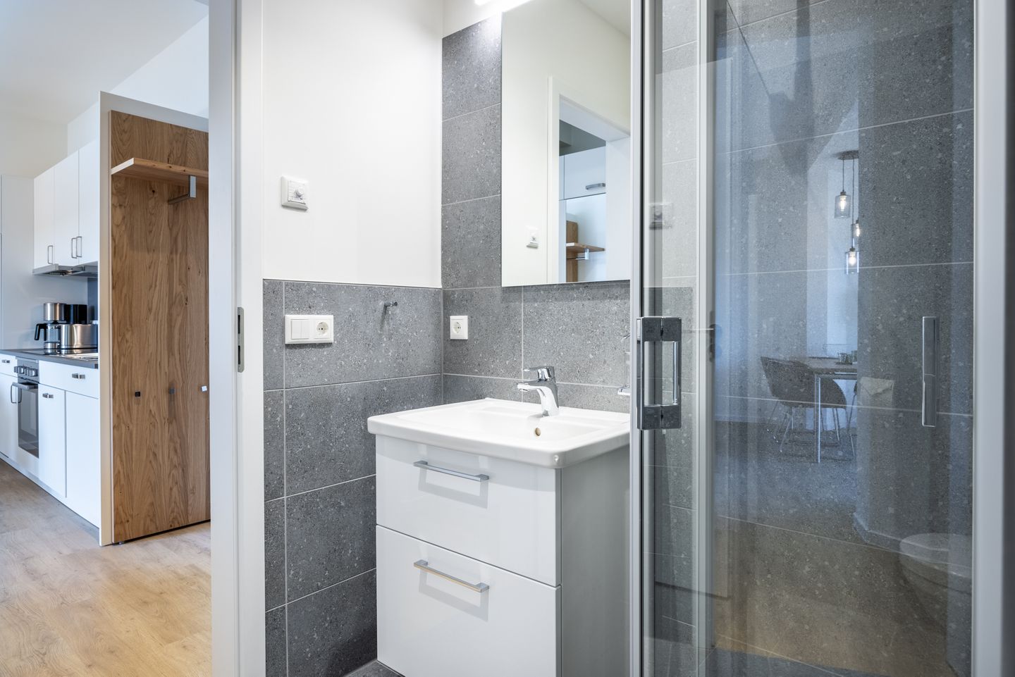 Krusespeicher Krusespeicher 5-62 Wismar - Badezimmer mit Dusche