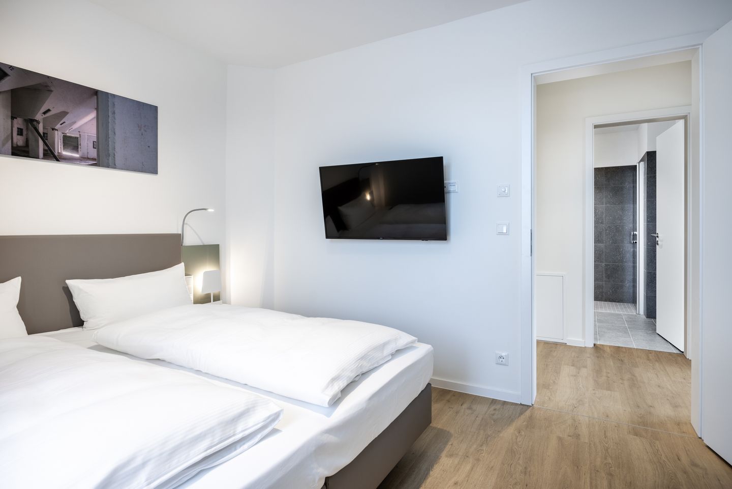 Krusespeicher Krusespeicher 5-63 Wismar - Schlafzimmer mit Doppelbett