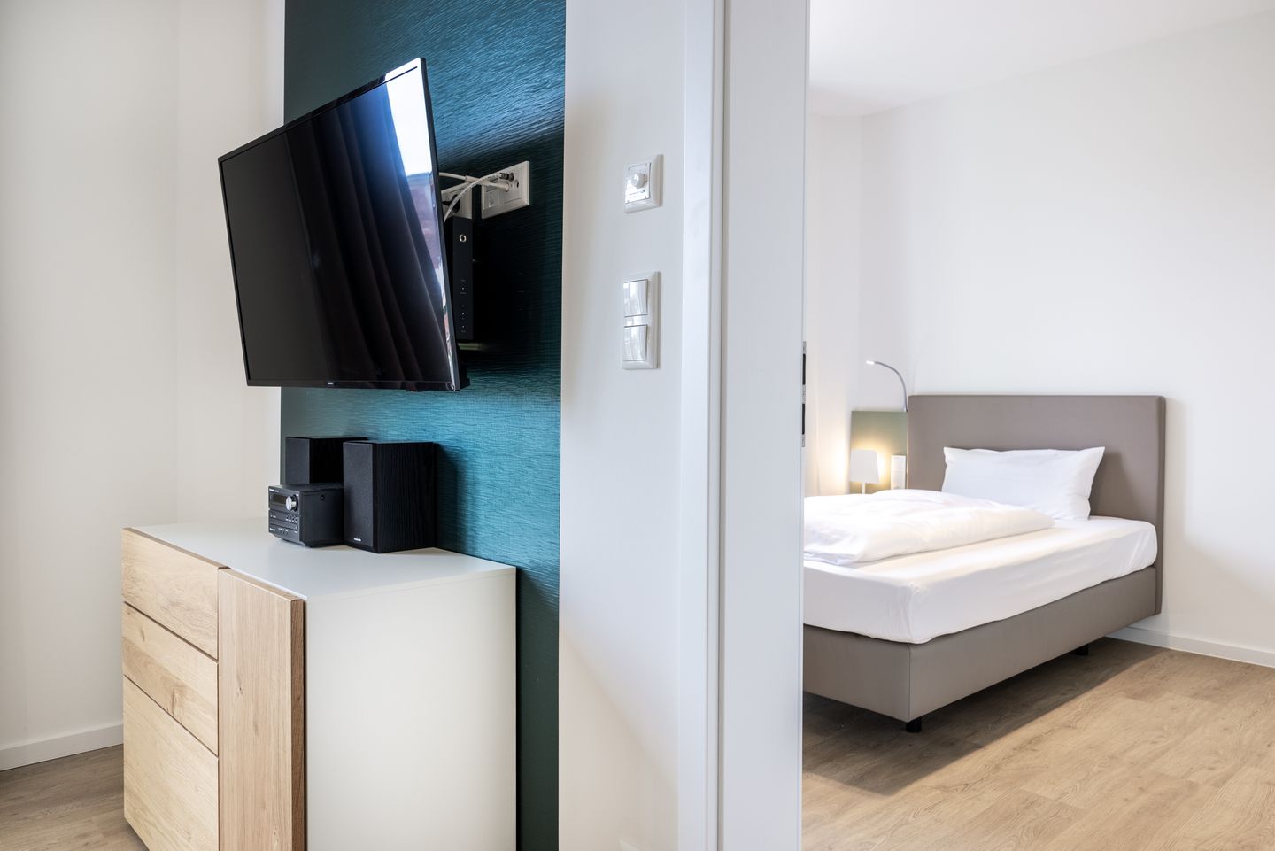 Krusespeicher Krusespeicher 5-63 Wismar - Schlafzimmer mit Doppelbett