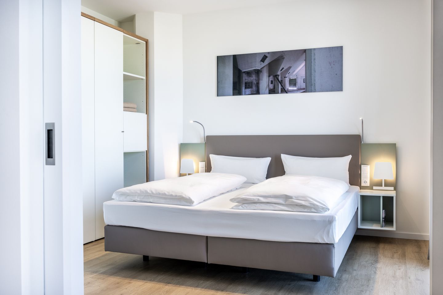 Krusespeicher Krusespeicher 5-65 Wismar - Schlafzimmer mit Doppelbett