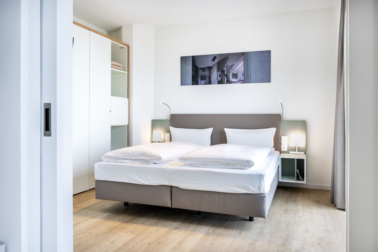 Krusespeicher Krusespeicher 5-66 Wismar - Schlafzimmer mit Doppelbett