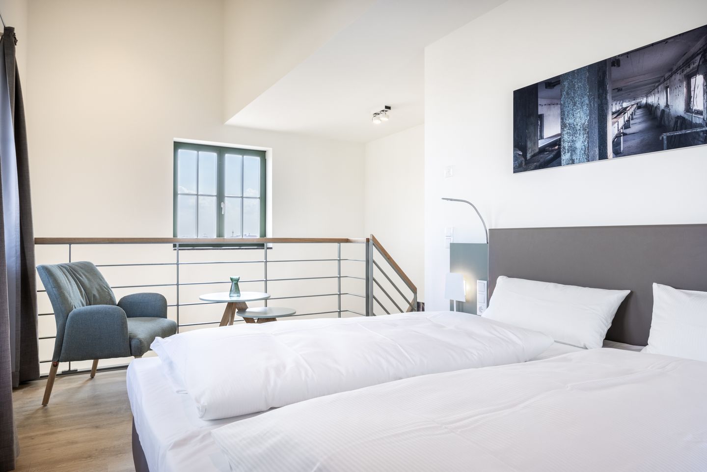 Krusespeicher Krusespeicher 6-68 Wismar - Schlafzimmer mit Doppelbett