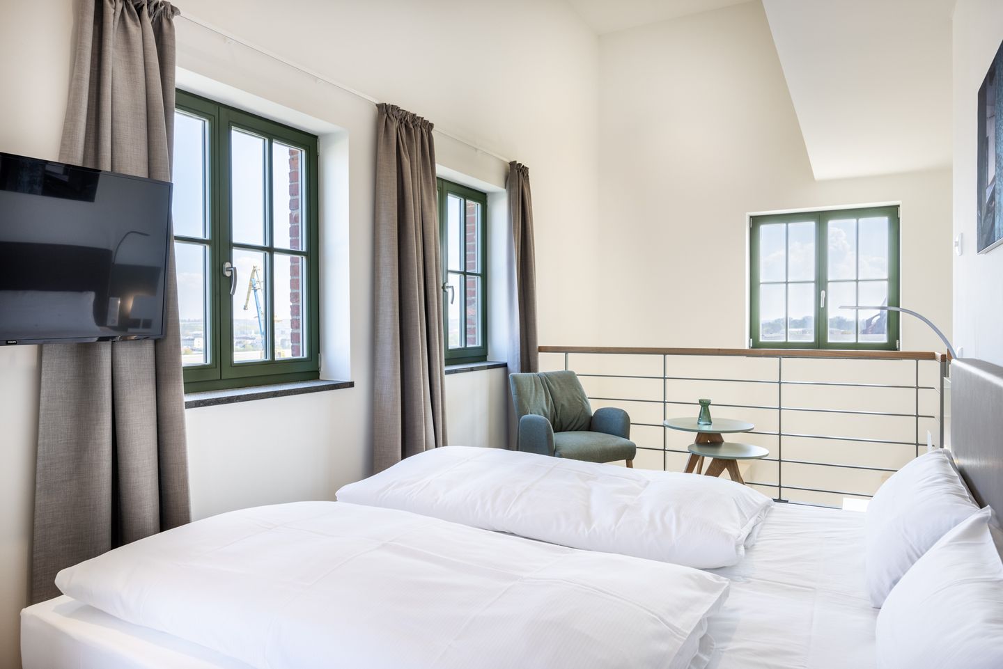 Krusespeicher Krusespeicher 6-68 Wismar - Schlafzimmer mit Doppelbett