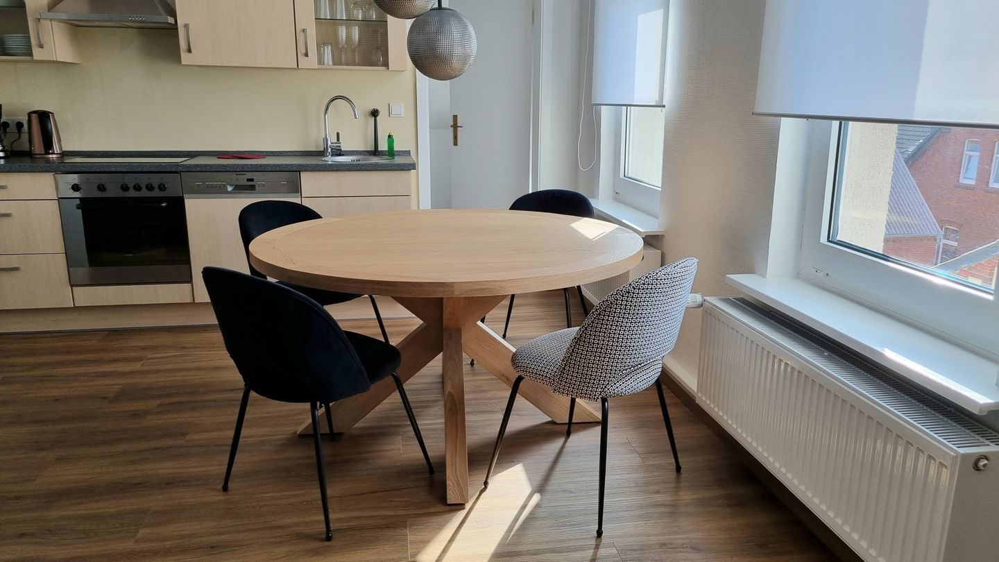 Haus Borkumitte Appartement Mellum Haus Borkumitte - Wohnzimmer Essecke