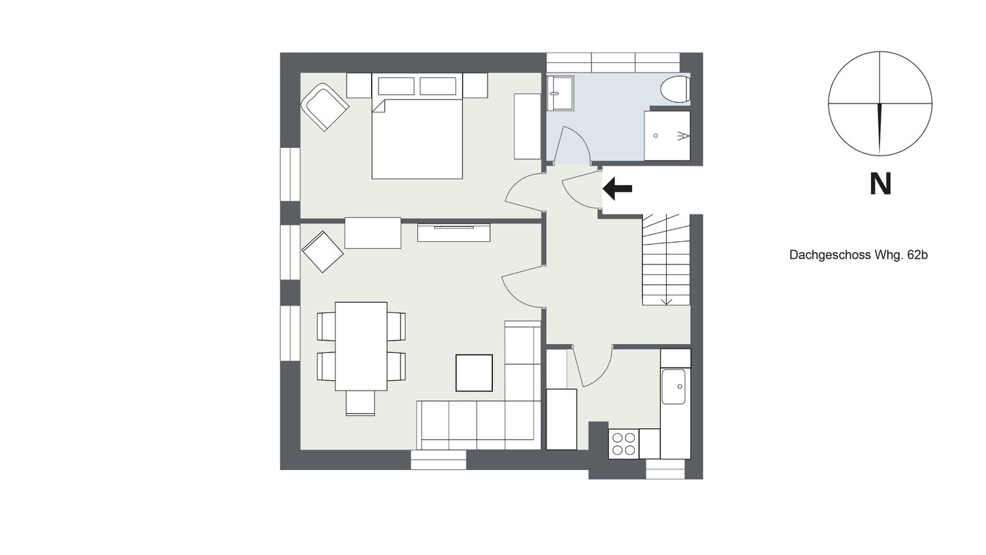 Antje Sammen Whg. 62 Amrum - Grundriss